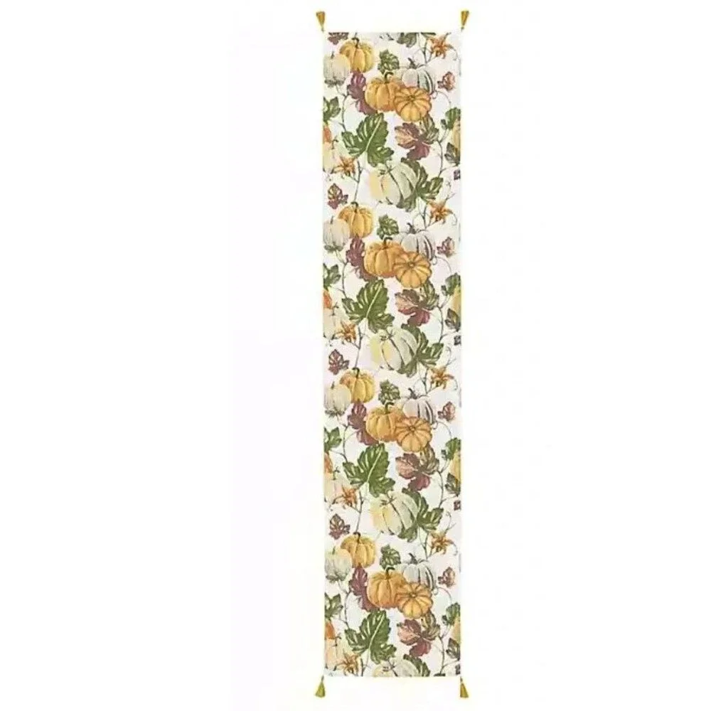 Thanksgiving Pumpkin Medley Table Runner 14x72